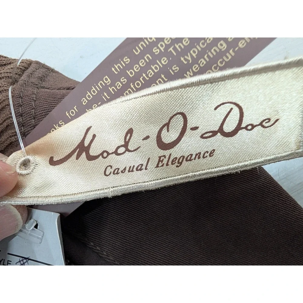 Mod-O-Doc Pants Casual Elegance Womens Sz 1 Ankle Zip Loungewear Zip Pockets NWT